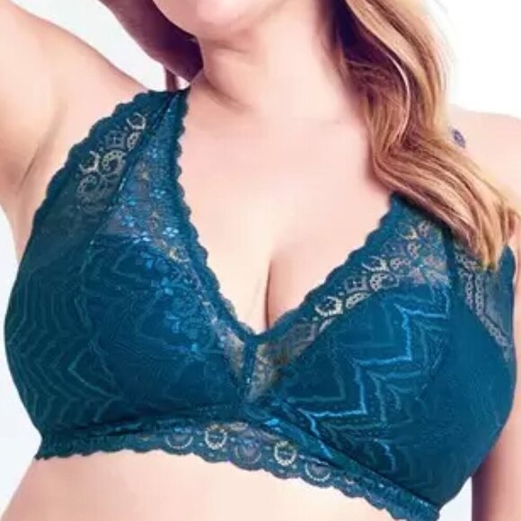 New Hot Pink Lace Bralette - Size M (18-20) - Picture 9 of 9